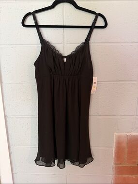 NWT Vintage Oscar De La Renta Pink Label Black Slip Dress